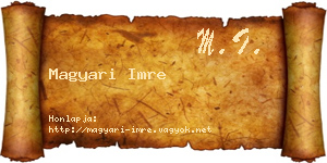 Magyari Imre névjegykártya