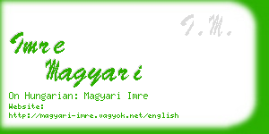 imre magyari business card